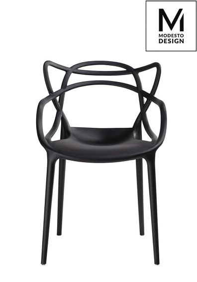 MODESTO krzesło HILO czarne - polipropylen