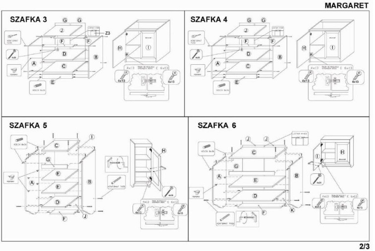 Kuchnia Zestaw MARGARET 3 260 Orzech