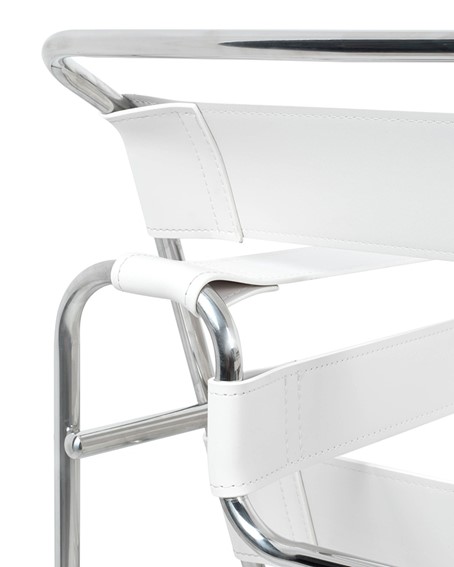 Fotel IVAN Biały/Chrom