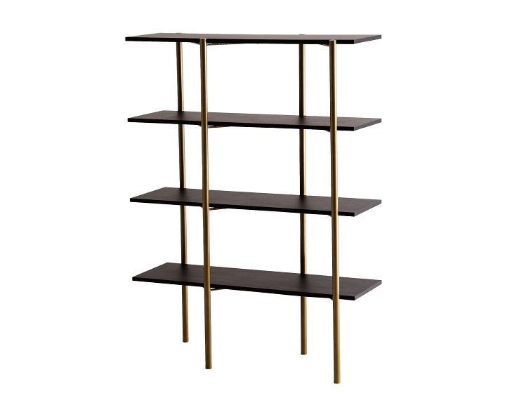 Regał Rave Basic 110x35 Czarny/Złoty