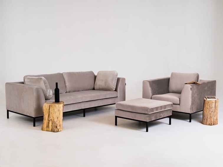 Puf AMBIENT Kokos/Czarny