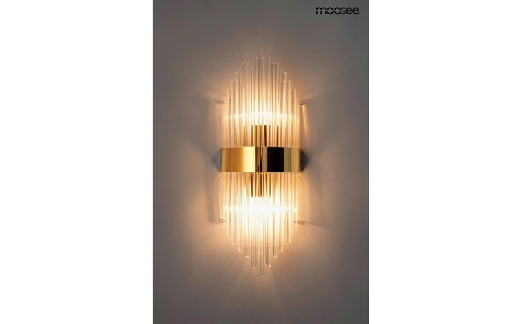 Lampa Ścienna FLORENS S Złoty/Transparentny