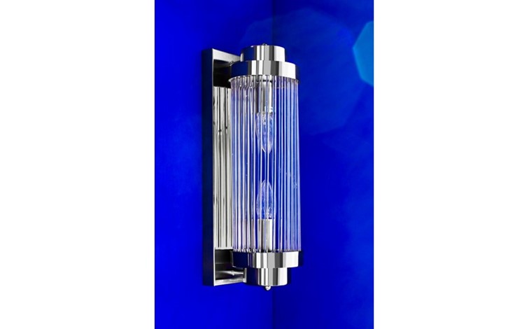 Lampa Ścienna COLUMN 40 Srebrny/Transparentny