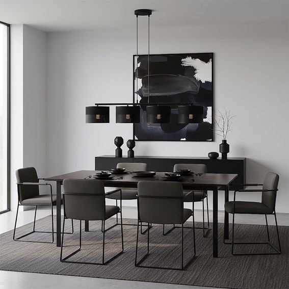 Lampa Wisząca KARBON 4 Czarny