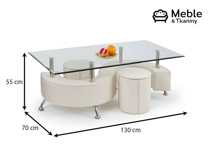 Ława NINA 3 H Biały