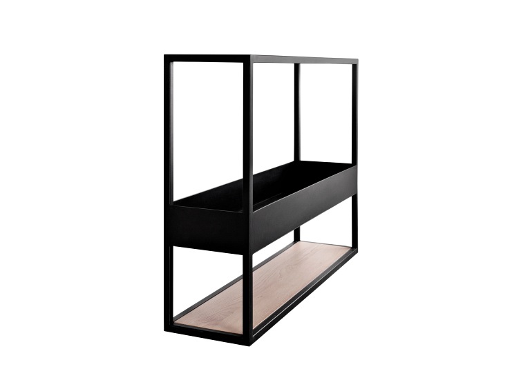 Regał Wiszący Herbarium 100x25x71 Dąb/Czarny