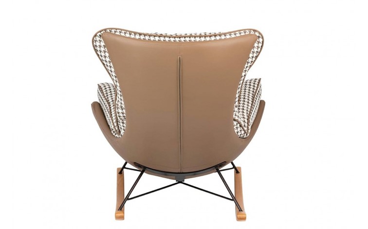 Fotel Bujany OTILIA Brązowy/Biały