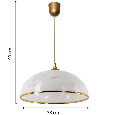 Lampa Wisząca INSO A Biała/Złota