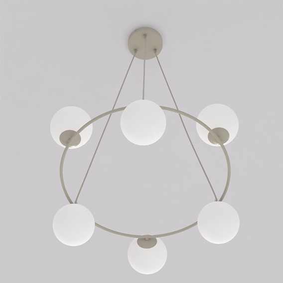 Lampa Wisząca AZURA 6 Beżowy/Biały