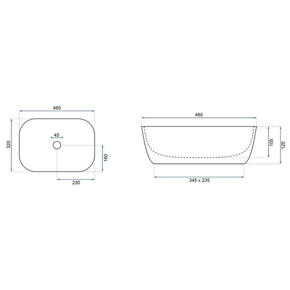 Umywalka Nablatowa BIANKA Beżowy
