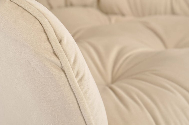 Krzesło EMMA Welur Czarny/Beżowy