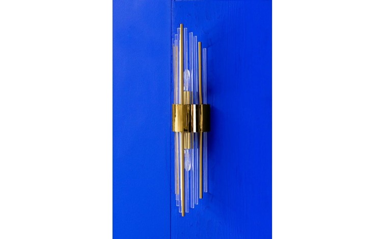 Lampa Ścienna AMANDA Złoty/Transparenty