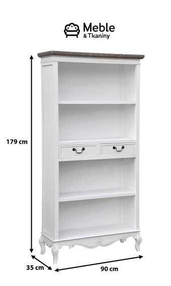 Regał Rimini White 02 35x90x179 Biały
