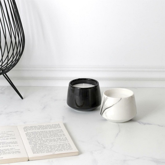 Świeca Zapachowa Marble S 8x8x6 Czarny