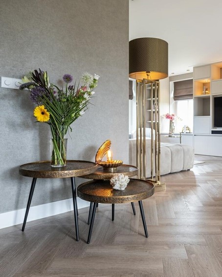 Zestaw Stolików LUTON Miedziany