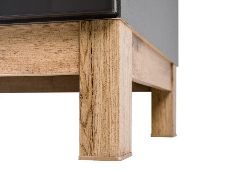 Szafka Wysoka 2D 1S Bali Grafit 800 33x35x187 Czarny