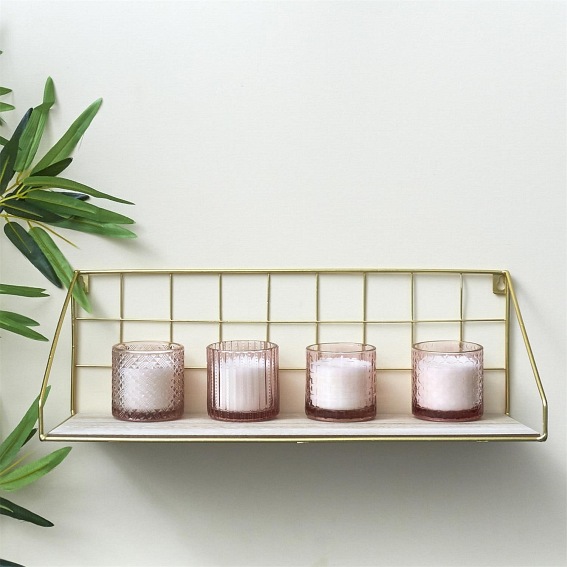 Półka CANARD Złoty/Naturalny