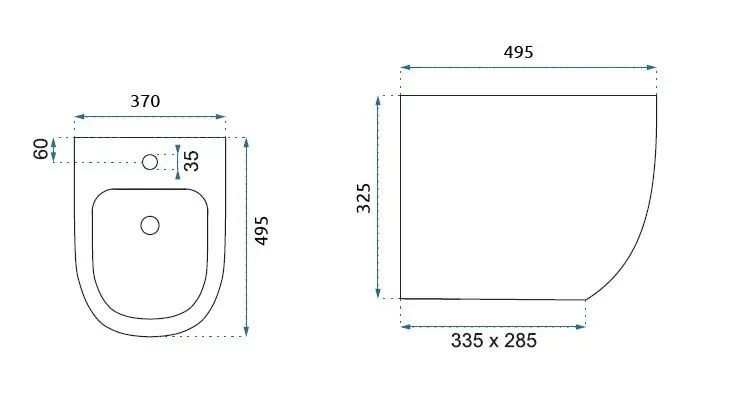Bidet CARLO CARTER MINI Biały
