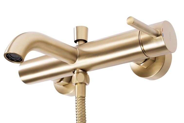 Bateria Wannowa LUNGO Złoty Szczotkowany