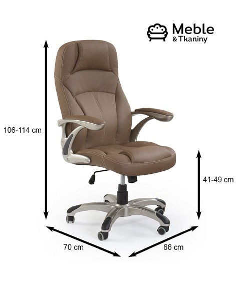 Fotel Obrotowy Gabinetowy CARLOS Jasny Brąz