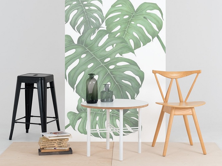 Stolik Kawowy PENTO 60 Biały/Naturalny