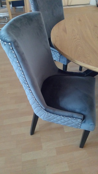 Krzesło LEON Velvet Czarny/Szary