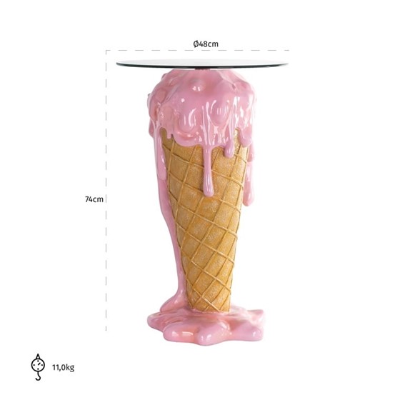 Stolik Kawowy ICE 48 Róźowy