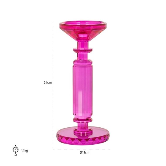 Świecznik POPPY Różowy