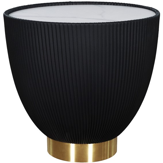 Stolik MODIG M69 fi47 Czarny/Biały/Złoty