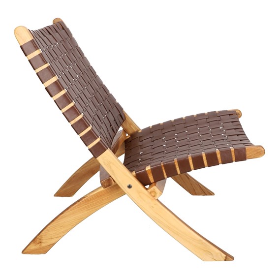 Fotel PERUGIA Skóra Brązowa