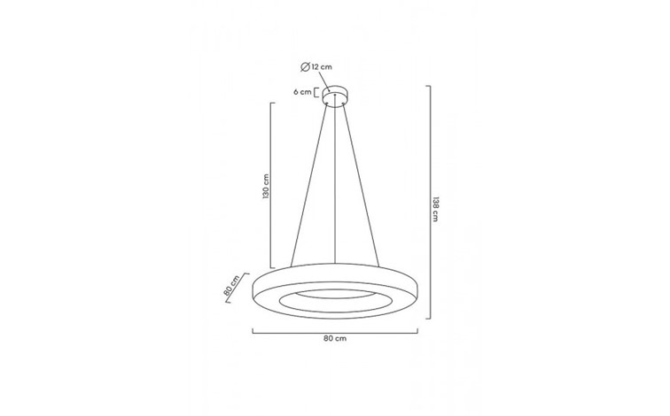 Lampa Wisząca ALLISIA 80 Złoty/Transparentny