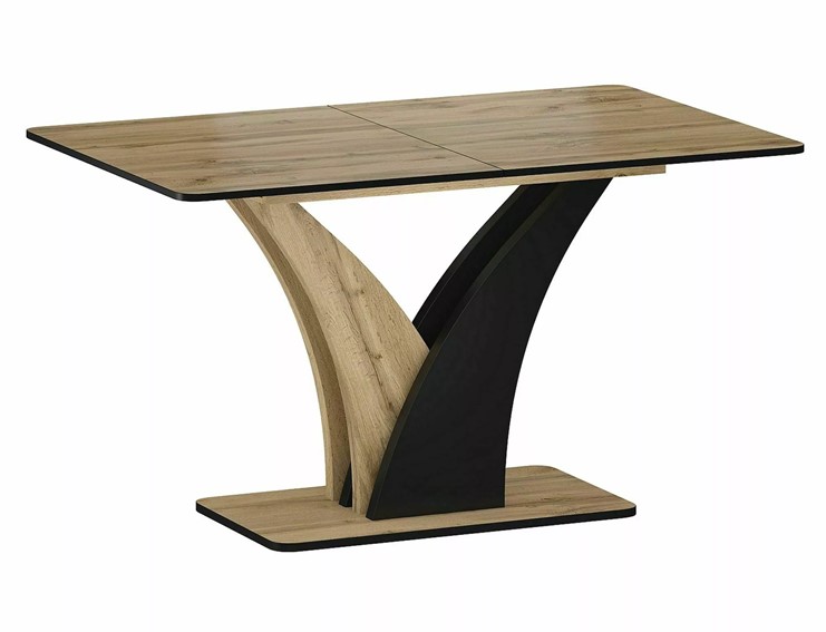 Stół VENTO (120-160)x68 Czarny/Dąb Artisan