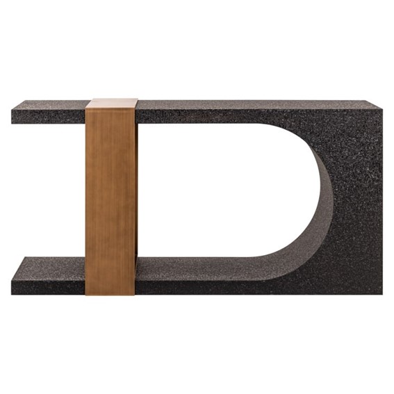 Konsola BAZEL Czarny/Złoty