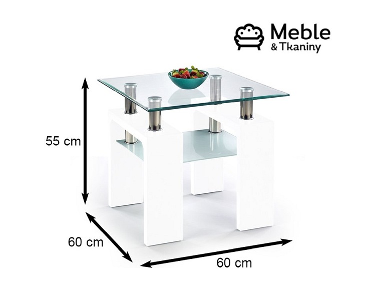 Ława DIANA H KWADRAT Biały Lakierowana