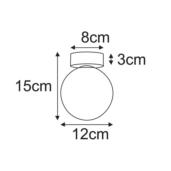 Lampa Sufitowa AURA K-5681 Transparentny/Czarny