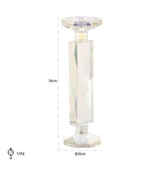 Świecznik RAINBOW L Transparetny