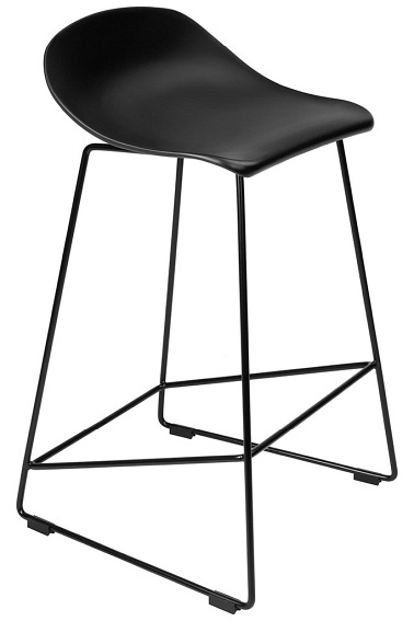 Krzesło Barowe Rolf 48x47x92 Czarny