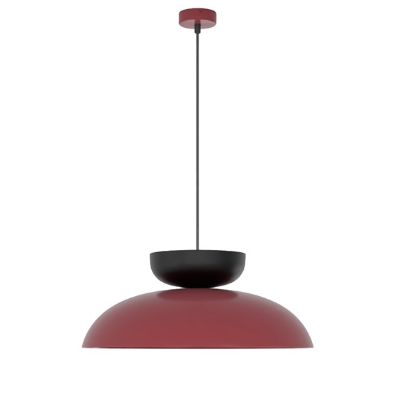 Lampa Wisząca MEGA 1 Czarny/Burgundowy