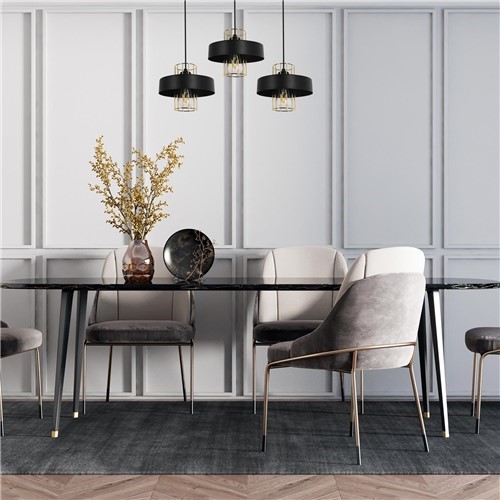 Lampa Wisząca ESTELLA 3L Czarna