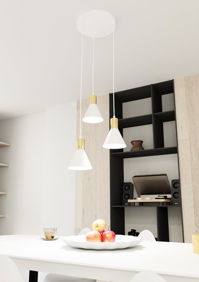 Lampa Wisząca ROSA 3 PREMIUM Biały