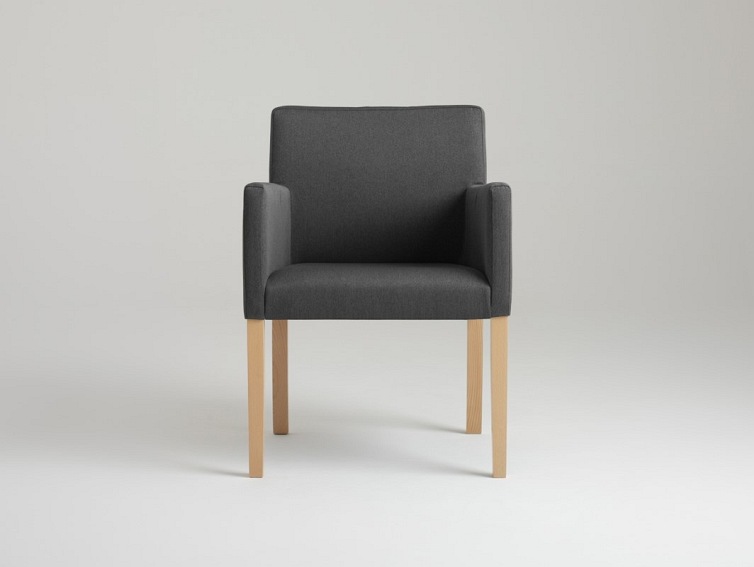Fotel Wilton Arms 84 60x61x84 Karbon/Naturalny