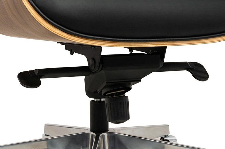 Fotel Biurowy LOUNGE GUBERNATOR Czarny/Orzech