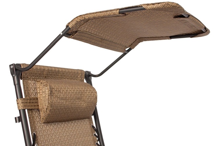 Leżak Ogrodowy z Daszkiem Zero Gravity Aruba Brązowy