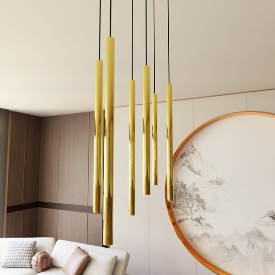 Lampa Wisząca SELTER 6 Złoty