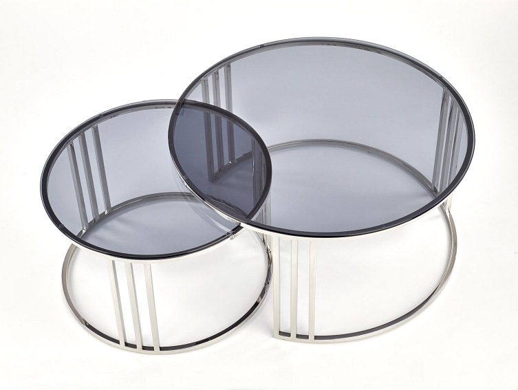 Zestaw 2 Ław MERCURY Dymiony/Chrom