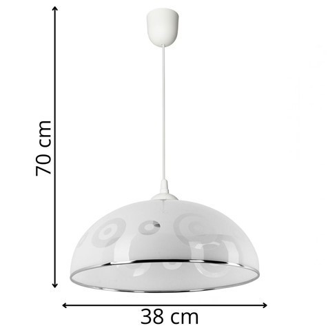 Lampa Wisząca SIMI H Biały/Chrom