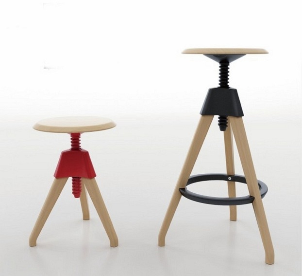 Hoker TOM czarny - polipropylen, drewno bukowe