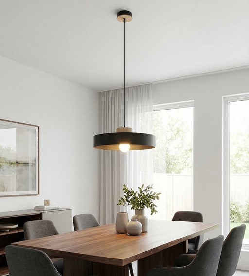 Lampa Wisząca KIVI 1L Czarny