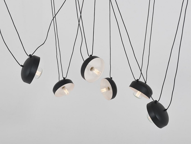 Lampa wisząca POPO FLAT 6 – czarny