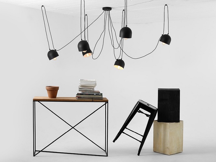 Lampa wisząca POPO 6 – czarny